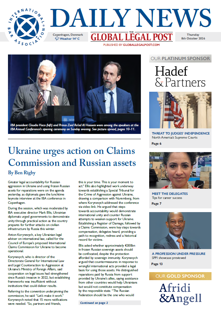 IBA Daily News, Thursday 8 October 2026