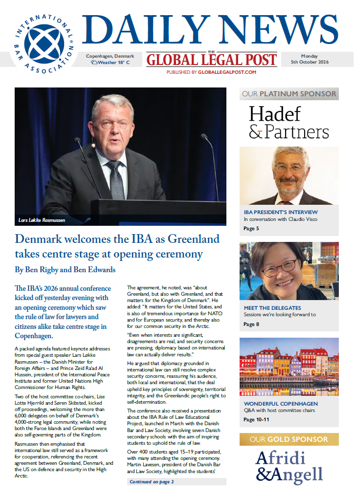 IBA Daily News, Monday 5 October 2026