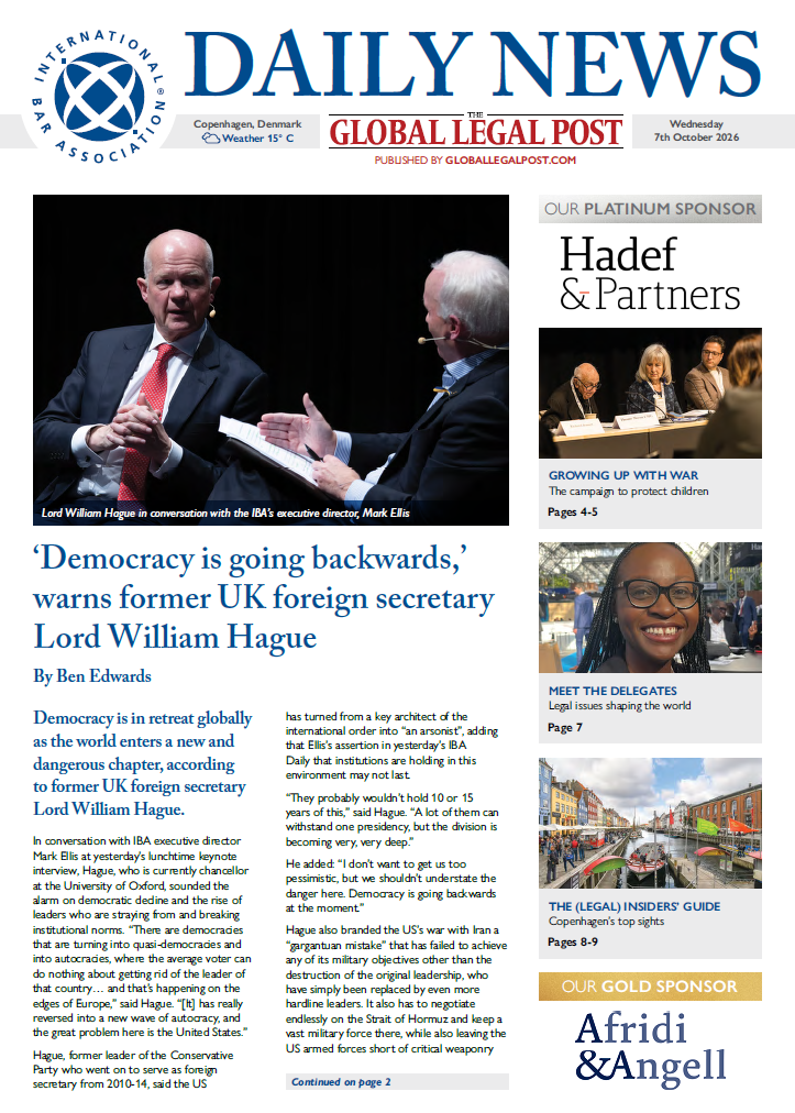 IBA Daily News, Wednesday 7 October 2026
