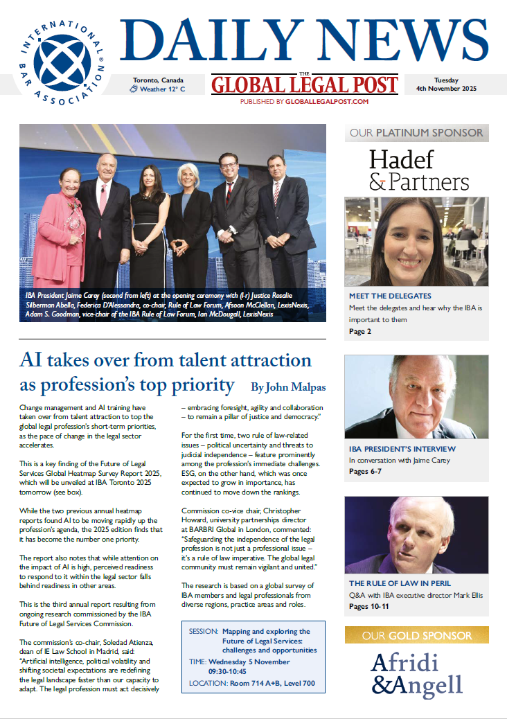 IBA Daily News, Tuesday 4 November 2025