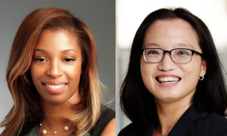 Headshots of Asha Richards (left) and Lily Wicker