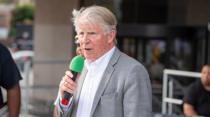 NEW YORK, NY – AUGUST 03: Manhattan District Attorney Cyrus Vance Jr. attends National night out against gun violence in Harlem on August 3, 2021 in New York City.