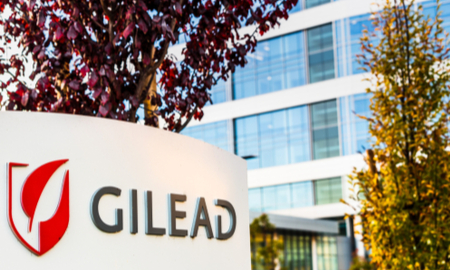 Gilead Sciences sign outside an office building