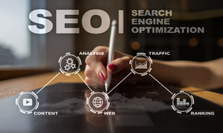 SEO. Search Engine optimization. Digital online marketing andInetrmet technology concept.