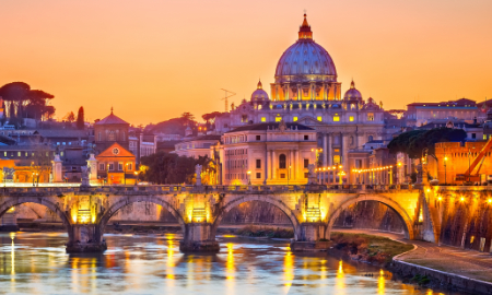 A photo of St. Peter's cathedral in Rome