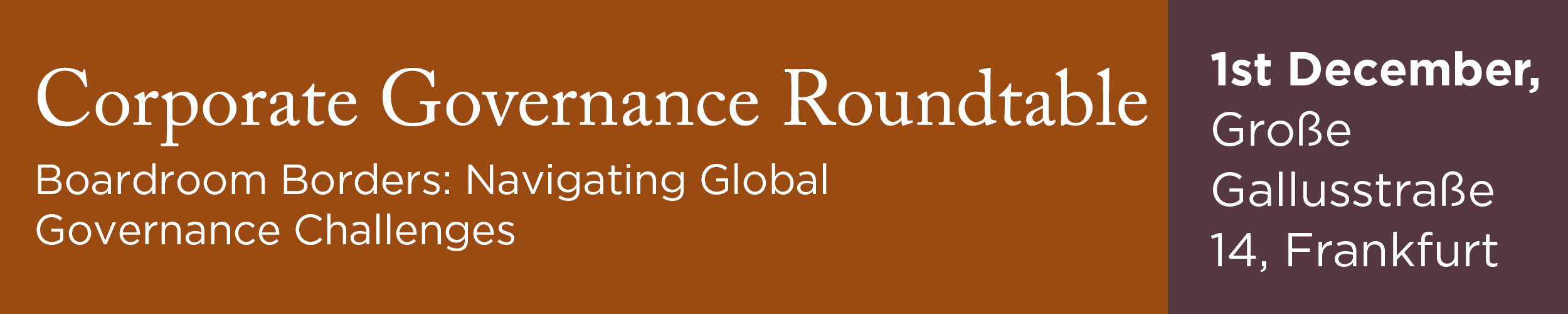 Corporate Governance Roundtable
