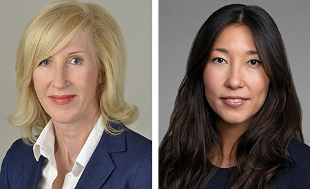 Photos of the two general editors of the Cryptoassets guide: Jane Colston (left) and Jessica Lee
