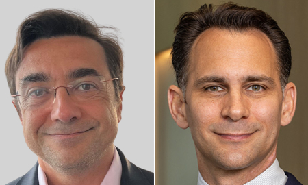 Headshots of Francesco Maria Salerno (left) and Michael Frese