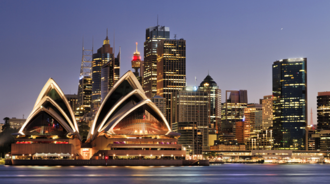 Image of Sydney Harbour at night